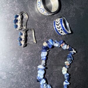 Blue and Silver Jewelry bundle